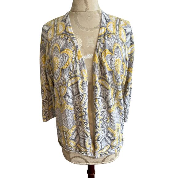 Alfred Dunner Open Front Cardigan Cotton Blend Medium - Picture 1 of 8
